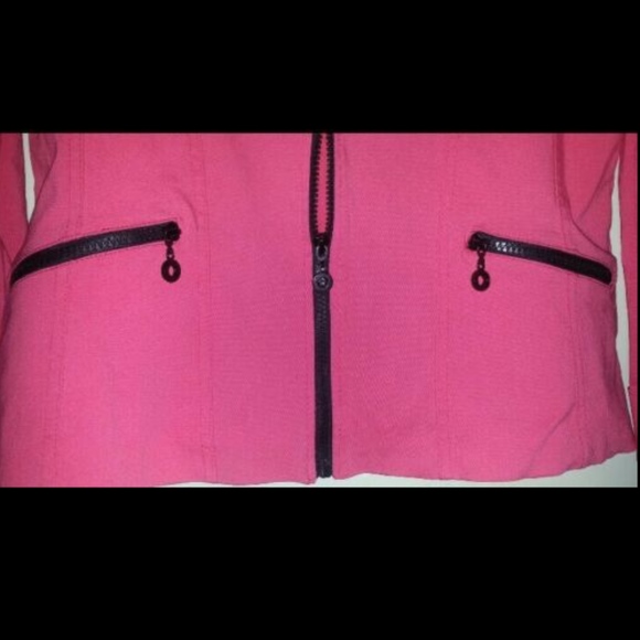 CHERYL NASH WINDRIDGE Stretch Calypso ZIP Blazer Business Casual PINK Homecoming - Picture 7 of 7